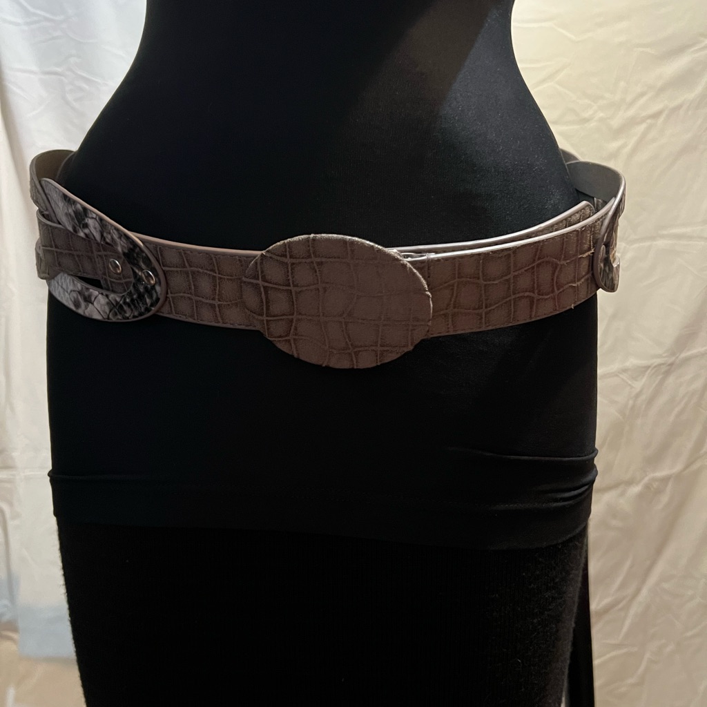 Chicos Crocodile Pattern Belt  Brown